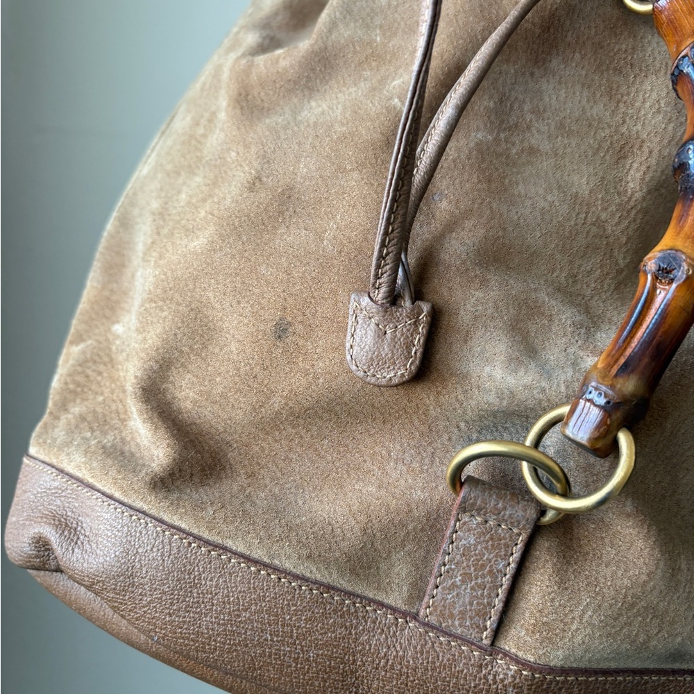 Gucci backpack suede leather, vintage - Picture 7 of 13